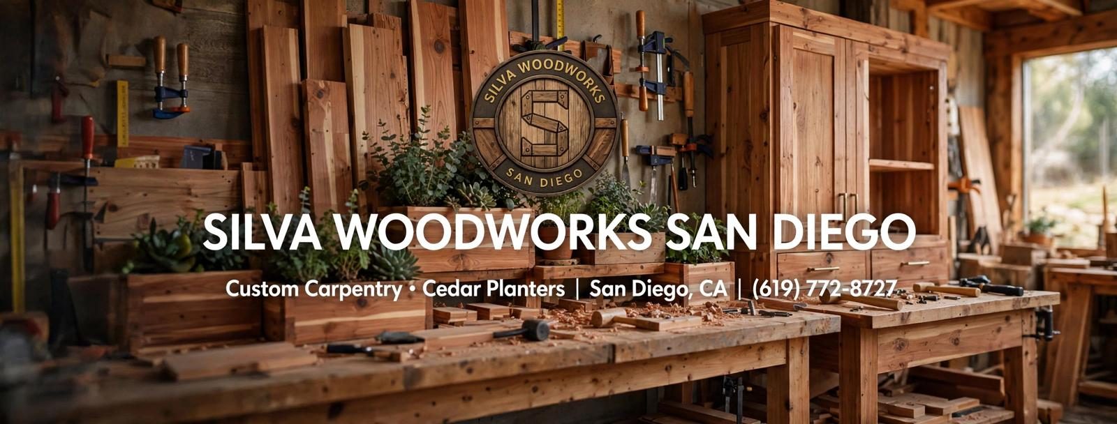 Silva Woodworks San Diego. Custom Carpentry, Cedar Planters. San Diego, CA. (619) 772-8727